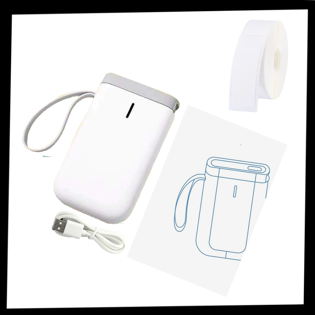Impressora portátil de etiquetas Dodocool, equipamento de escritório para impressão rápida e eficiente de etiquetas.