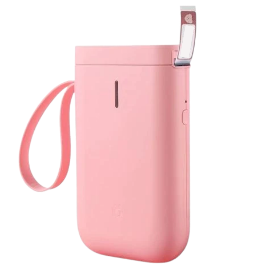 Impressora de etiquetas portátil Dodocool rosa, equipamento de escritório compacto para imprimir etiquetas em casa ou no escritório.
