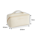 Necessaire de viagem grande capacidade Thrinwolf para maquiagem, com compartimentos e zíper, ideal para organização de cosméticos.