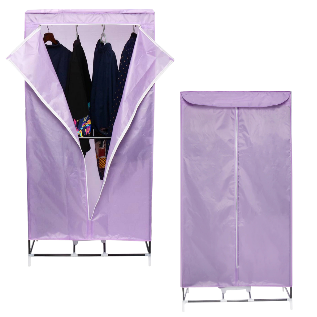 Acessório para secadora elétrica e portátil Yescom, suporte dobrável que funciona como armário para roupas e roupas de lavanderia.