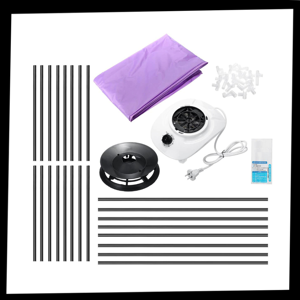 Acessórios para secadora elétrica e portátil Yescom, suporte de roupa em embalagem, ideal para lavanderia.