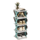 Organizador de sapatos com múltiplos níveis, marca Hoksml, em cor azul, para armazenamento e organização eficiente de calçados.