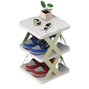Organizador de sapatos em múltiplos níveis Hoksml verde, armazenamento eficiente para calçados em diferentes camadas.