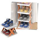 Organizador de sapatos com múltiplos níveis Hoksml, prateleiras versáteis para armazenamento eficiente de calçados.