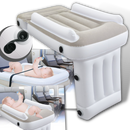 Colchão inflável para bebê da Rop, móvel para bebês e crianças pequenas, com tecido macio e confortável para o sono do bebê.
