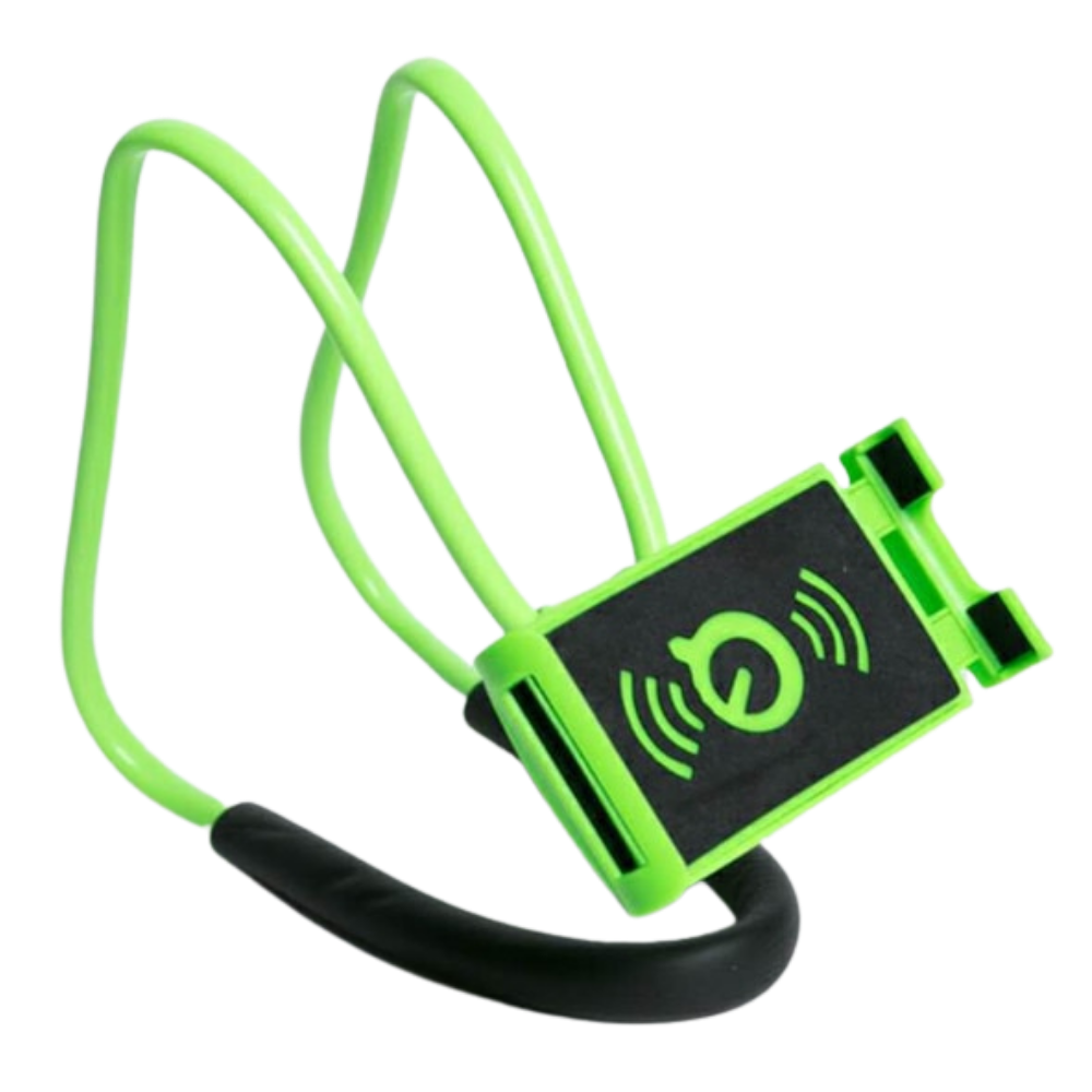 Suporte de telefone para o pescoço Imountek, acessório de telefonia em verde, ajustável para uso confortável e mãos livres.