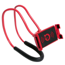 Suporte de telefone para o pescoço Imountek, suporte de telefonia confortável e ajustável, em cor vermelha, ideal para uso portátil.