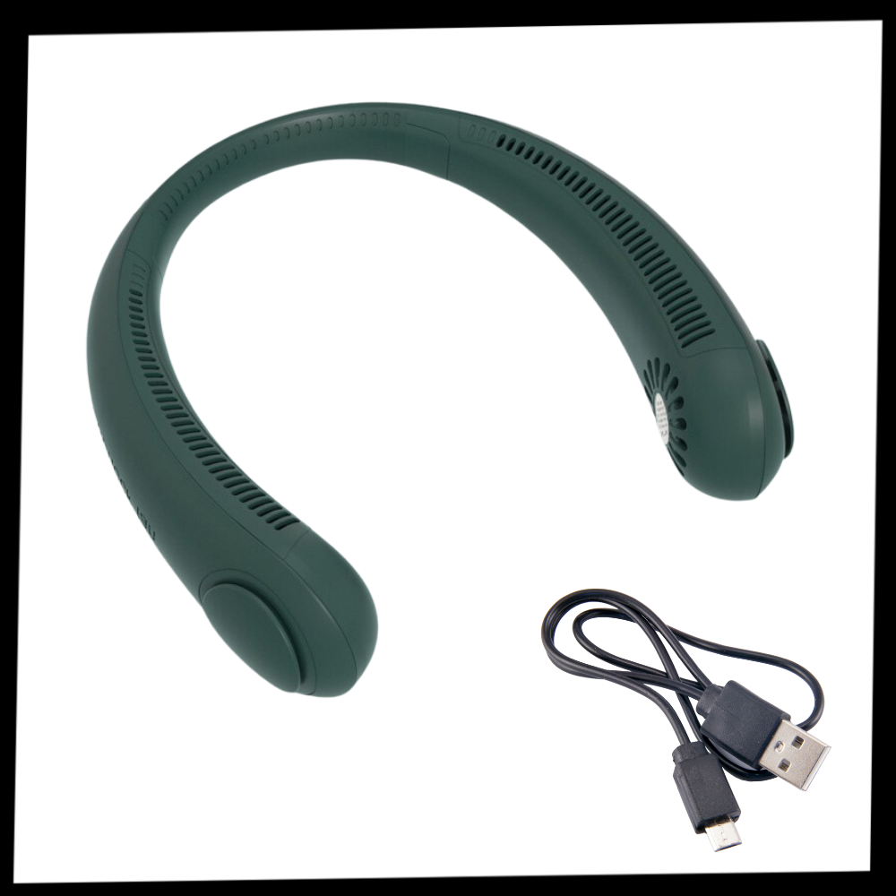 Mini ventilador de pescoço recarregável Fairywill, portátil, ideal para resfriamento e aquecimento em uso ao ar livre.