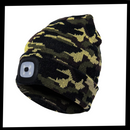 Gorro com luz LED da marca Tools & Home Improvement, com iluminação integrada, ideal para atividades ao ar livre e trabalhos noturnos.