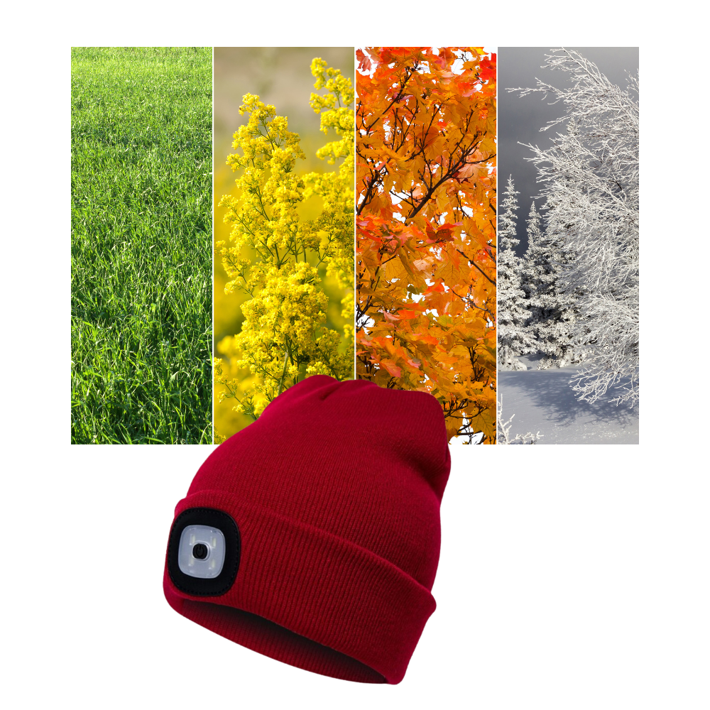 Gorro com luz LED da marca Tools & Home Improvement, feito de tecido confortável, ideal para uso durante o ano todo.