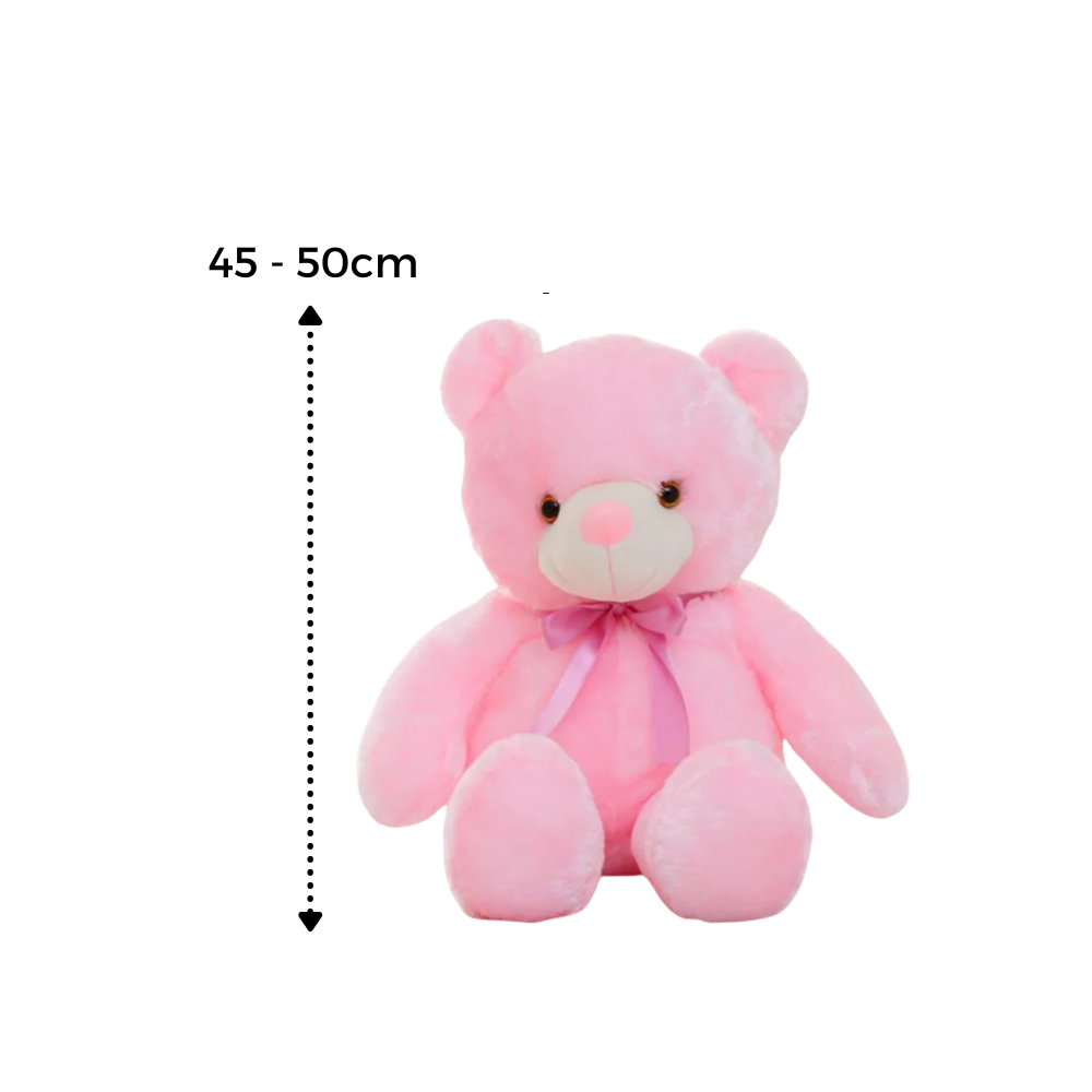 Boneco ursinho de pelúcia com luz noturna Binpure, fofinho e macio, ideal para quarto de criança com luz suave.