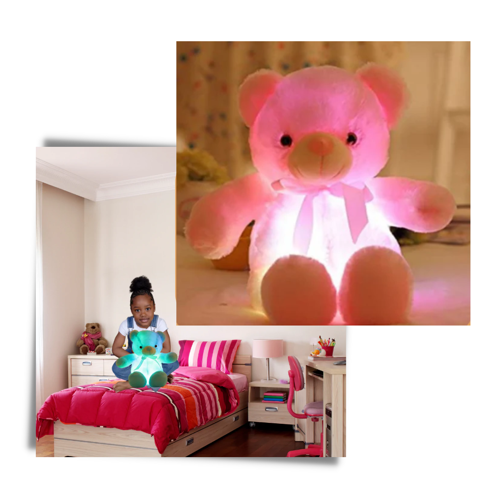 Luz noturna em forma de ursinho de pelúcia da Binpure, ideal para iluminação suave em quartos infantis.
