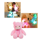 Boneco urso de pelúcia com luz noturna da Binpure, resistente, funcional e adequado para quarto de criança.