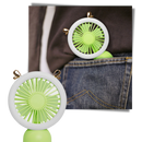 Ventilador USB de bolso Muyan com luz LED, portátil, ideal para refrigeração e aquecimento em ambientes diversos.