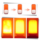Lâmpada LED efeito chama da marca Nafxzy com modos de iluminação variados, criando efeito de fogo realista.