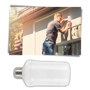 Lâmpada LED efeito chama da Nafxzy, iluminação decorativa com efeito de chama realista, fácil de usar e ideal para ambientes aconchegantes.