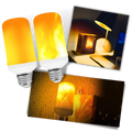 Lâmpada LED efeito chama da marca Nafxzy, iluminação decorativa com luz que simula chamas.