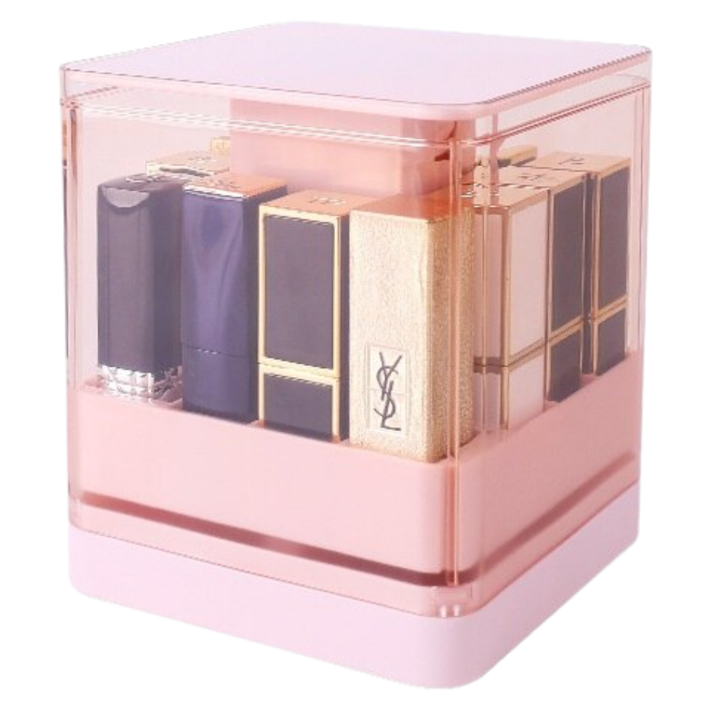 Estojo de armazenamento para batons da Uncosinb, bolsa de toalete pink com espaço para gloss e produtos de beleza.