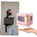 Estojo de armazenamento para batons da Uncosinb, portátil, com espaço para gloss e produtos de higiene pessoal.