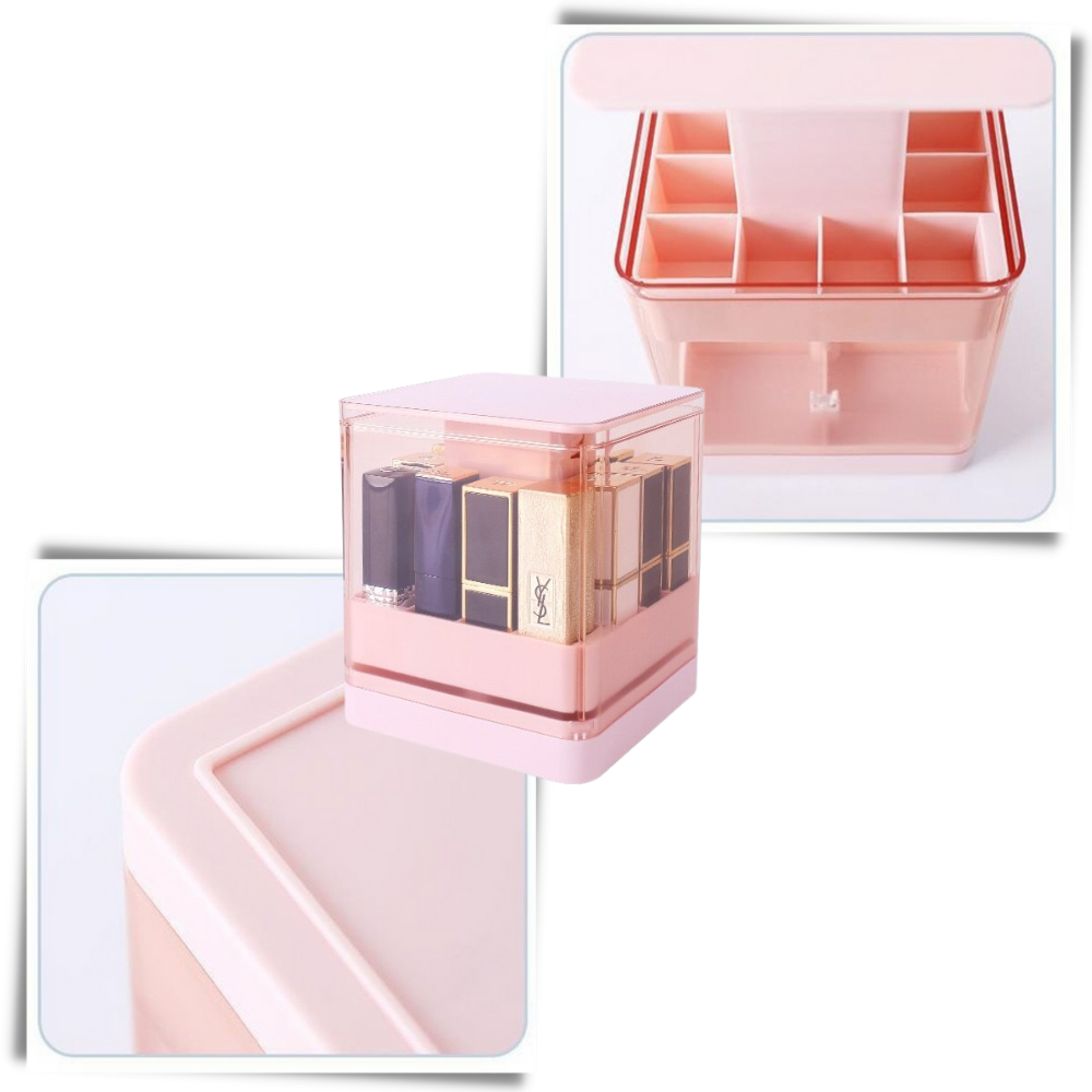 Estojo de armazenamento para gloss da Uncosinb, resistente, com espaço para organizador de batons e produtos de beleza.