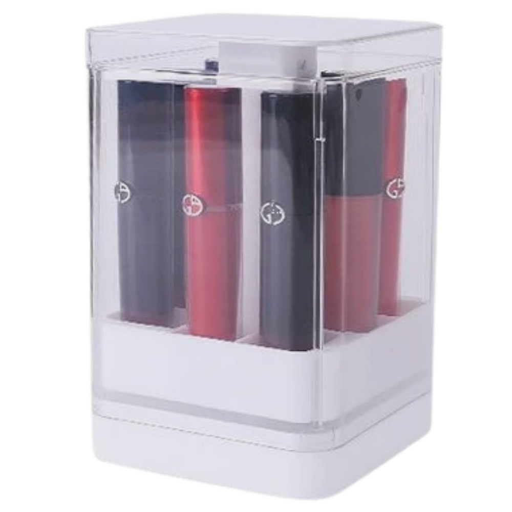 Estojo de armazenamento para gloss da Uncosinb, trousse de toilette branca com espaço para batons e cosméticos.