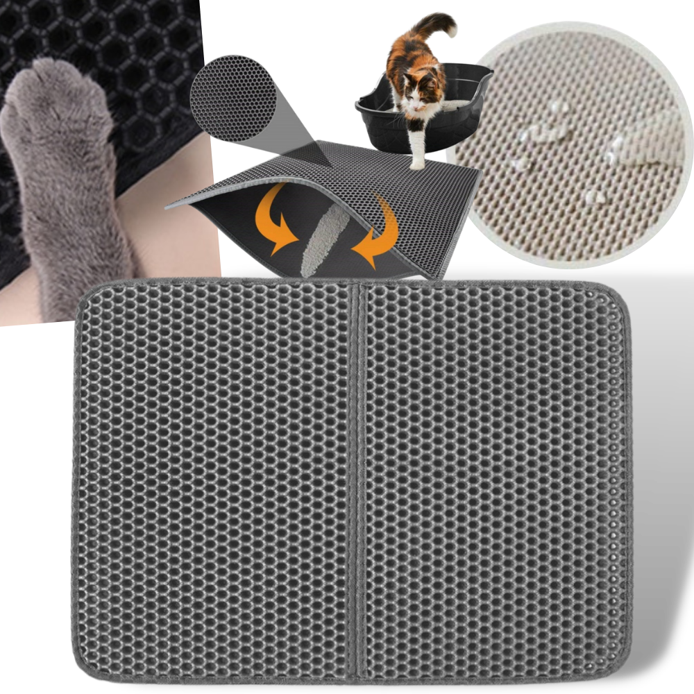 Tapete impermeável para areia de gatos, acessório doméstico da marca Kdqueery, com superfície resistente e fácil de limpar.