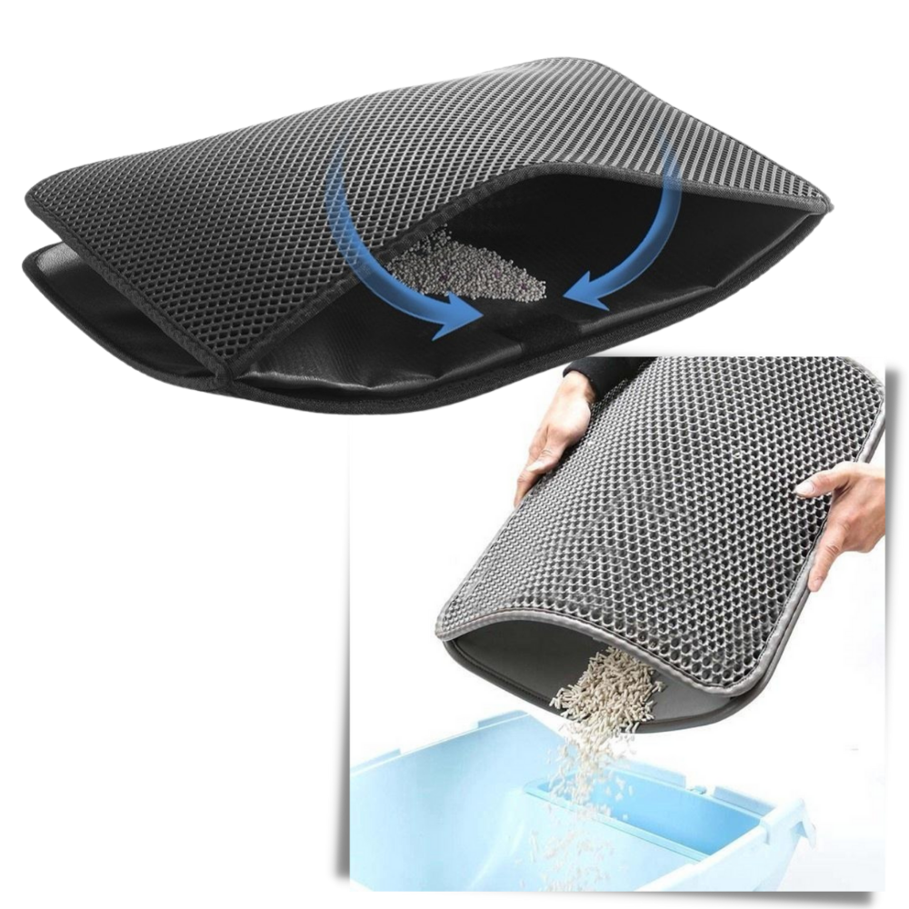 Tapete impermeável para areia de gatos da marca Kdqueery, fácil de limpar, ideal para acessórios de higiene para animais domésticos.