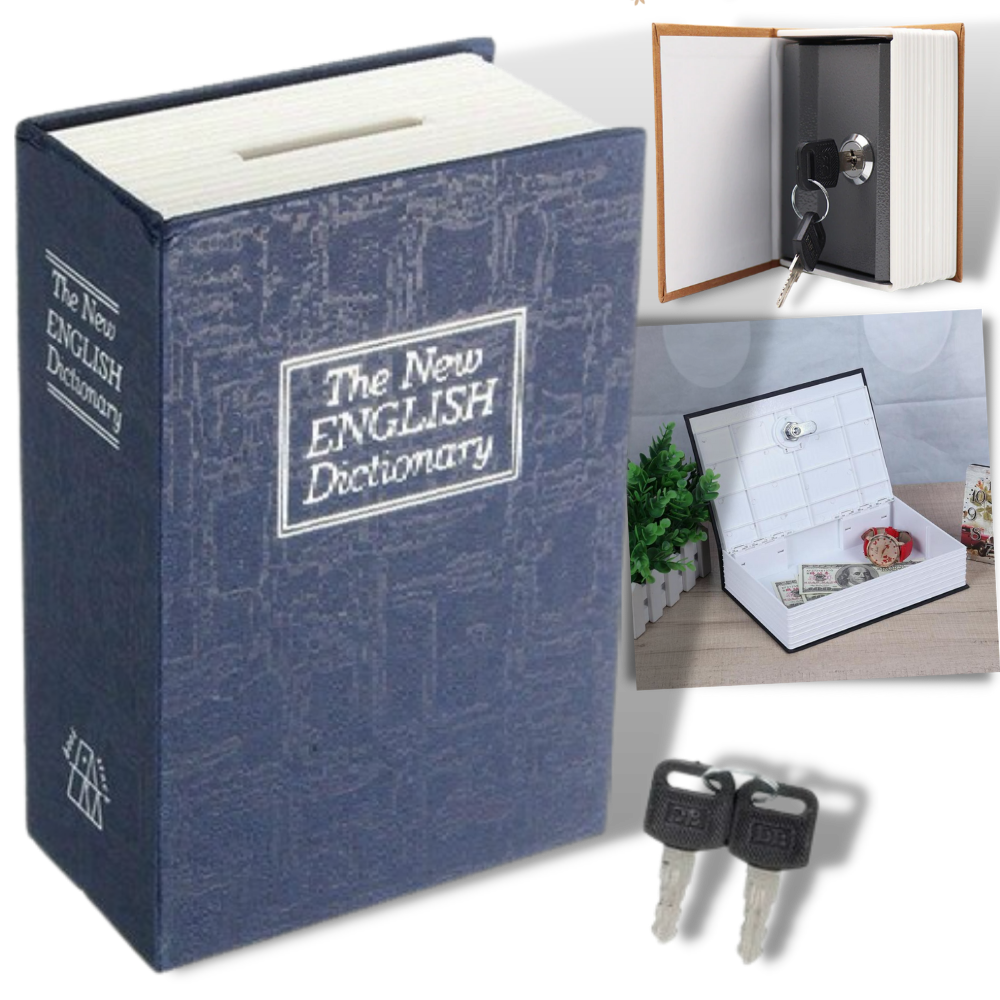 Cofre de segurança em forma de dicionário da Baoblaze, caixa de armazenamento resistente para objetos de valor.