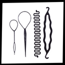 Kit de acessórios para cabelo Andoer para trançados, com diversos elásticos e grampos para penteados criativos.