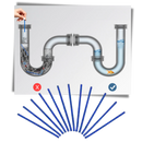 Conjunto de 12 bastões de limpeza para pia da marca Simyoung, ideal para limpeza eficaz de casa e manutenção do lavatório.