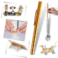 Caneta magnética anti-estresse Qhou para escrita e desenho, com design ergonômico e detalhes magnéticos visíveis na imagem.