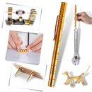 Caneta magnética anti-estresse Qhou para escrita e desenho, com design ergonômico e detalhes magnéticos visíveis na imagem.