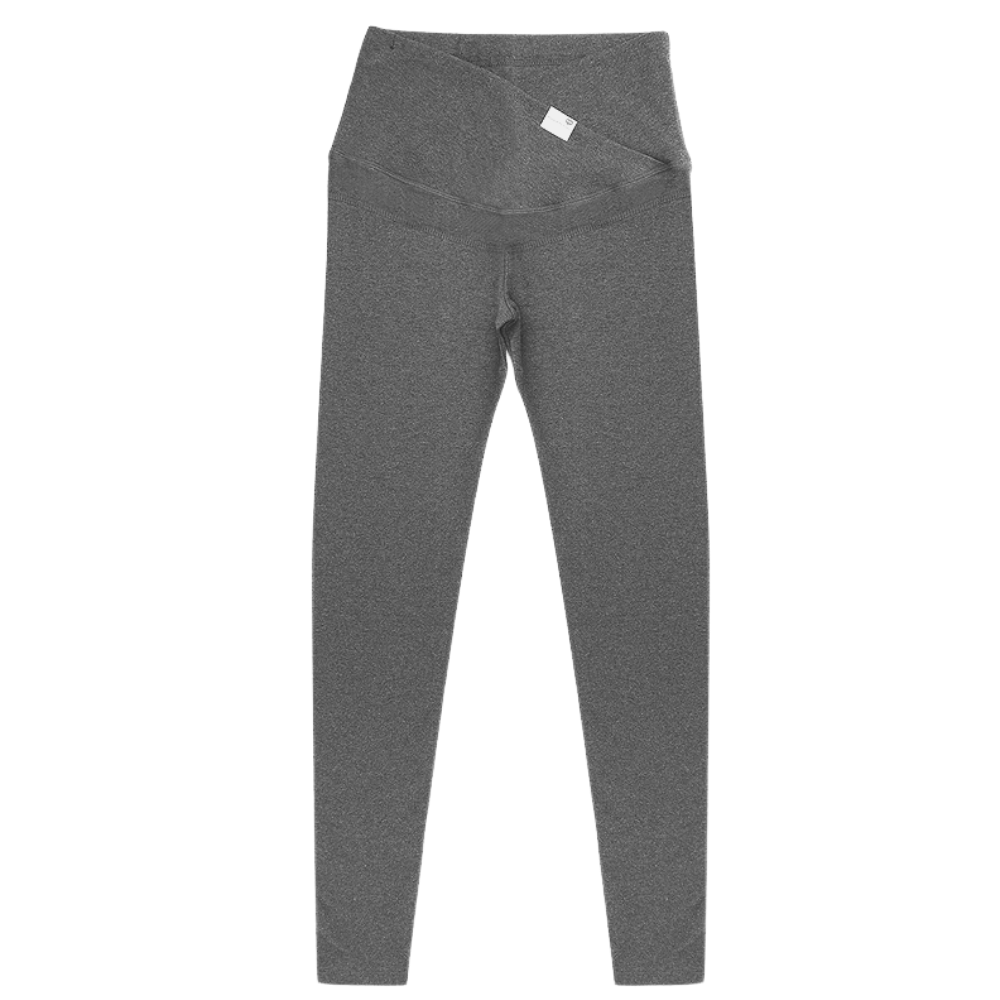 Legging de maternidade cinza claro da Bumpstart, pantalona confortável para gestantes, tecido macio e ajuste flexível.