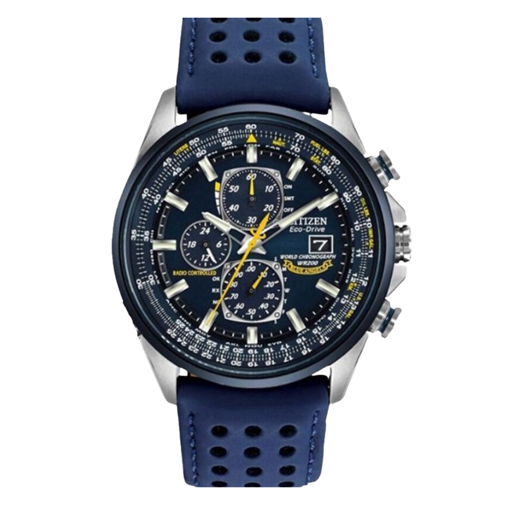 Relógio Curren de quartzo de luxo à prova d'água, com mostrador azul e pulseira de couro, para uso casual ou formal.
