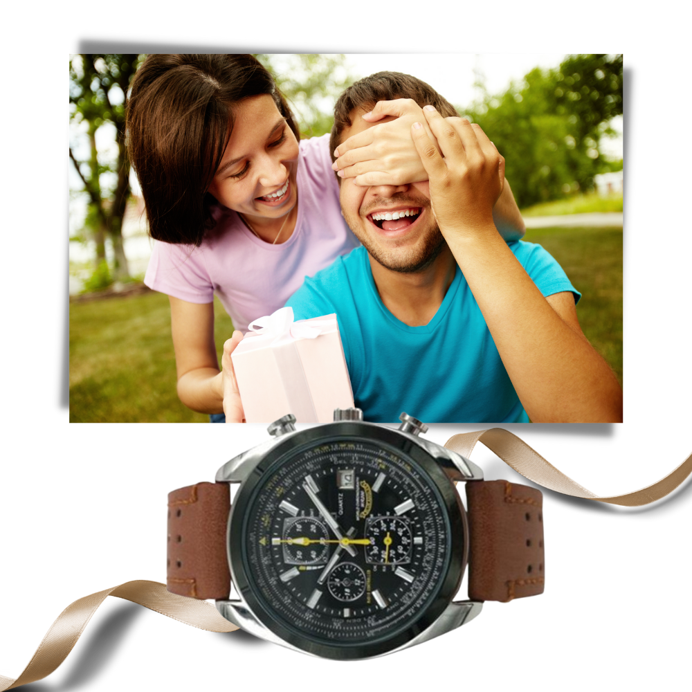 Relógio Curren de quartzo de luxo à prova d'água, com pulseira de couro e mostrador elegante para ocasiões especiais.