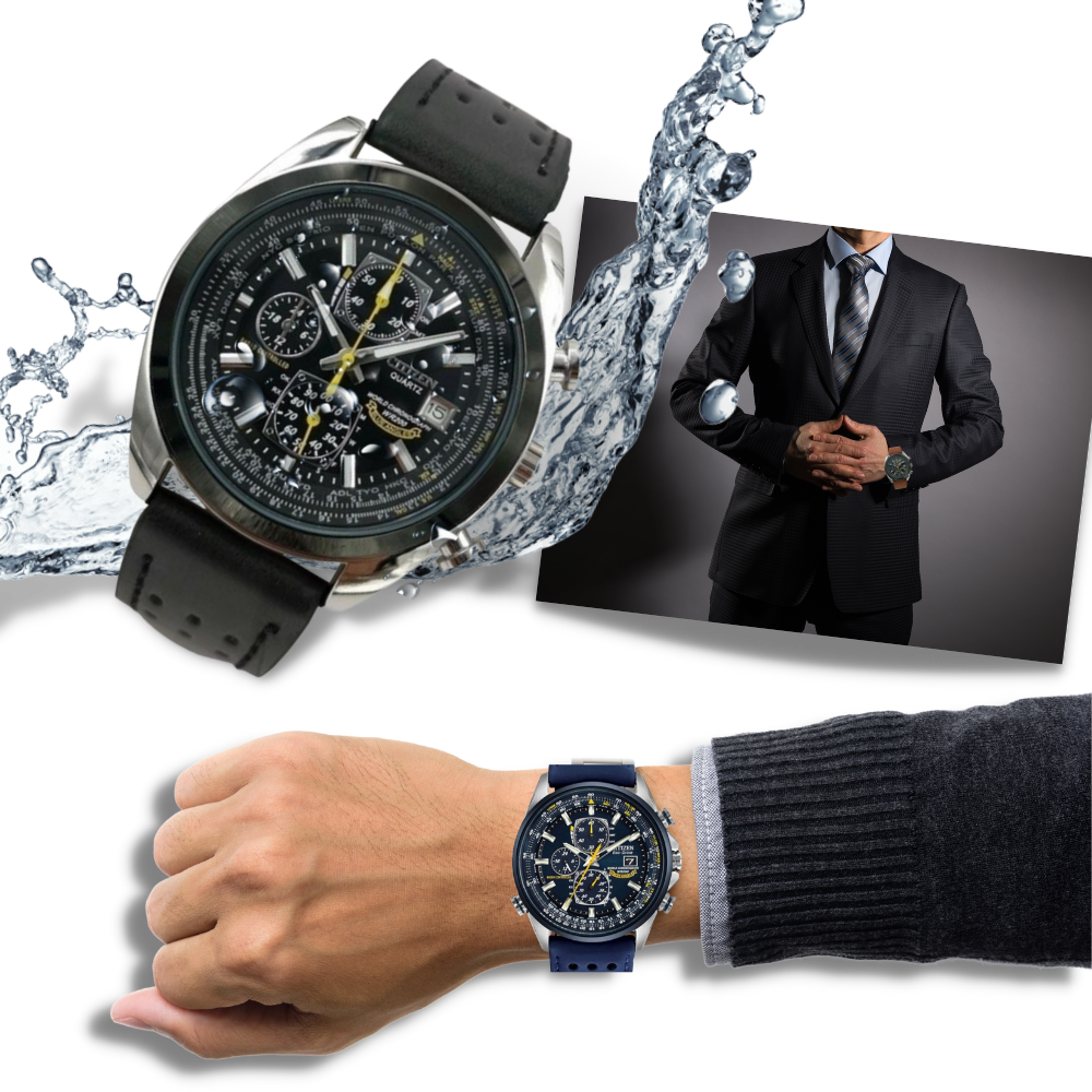 Relógio Curren de quartzo de luxo à prova d'água, com pulseira de couro e mostrador elegante, ideal para ocasiões formais.