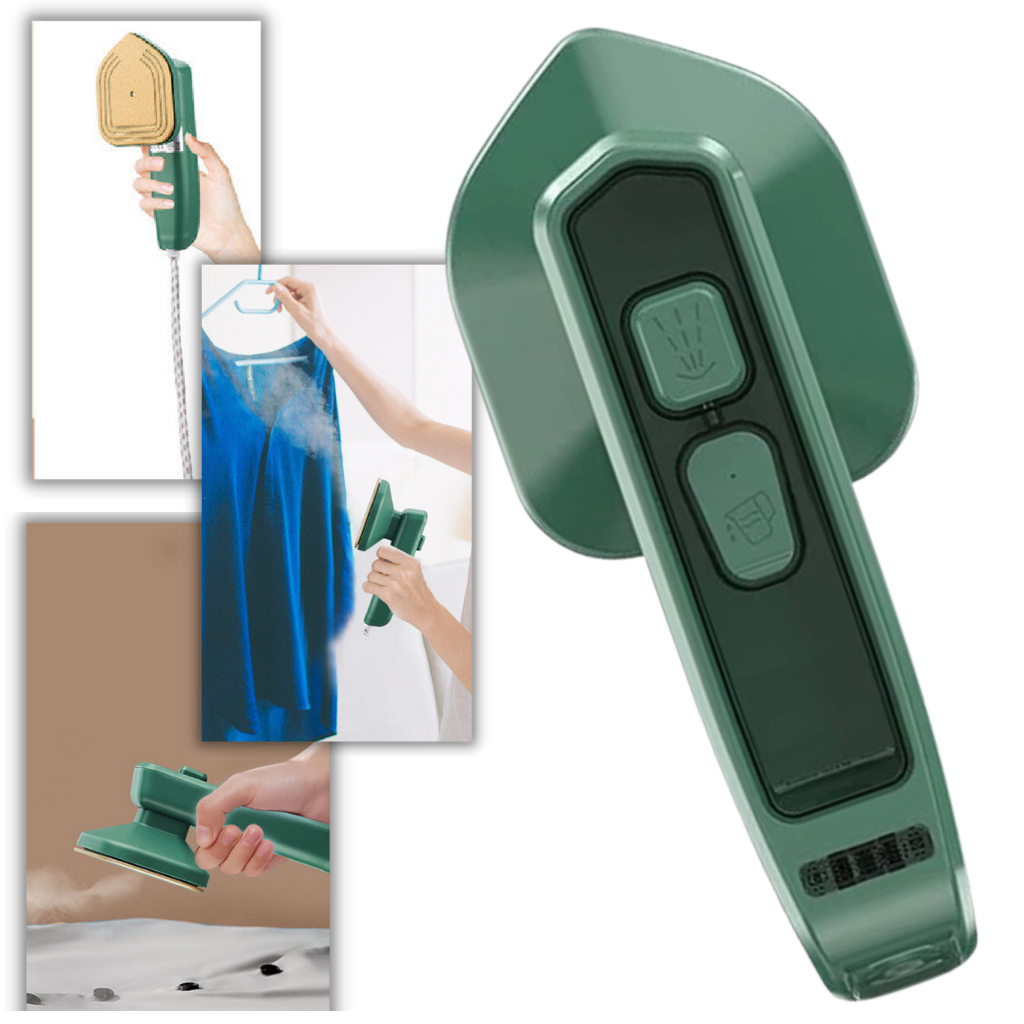Acessório mini ferro a vapor Wepro para aparelhos de lavanderia, compacto e portátil, ideal para passar roupas com facilidade.