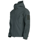 Jaqueta militar cinza da Tacvasen, veste de roupas de exteriores com bolsos e capuz para atividades ao ar livre.