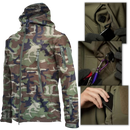 Jaqueta militar Tacvasen para roupas de exterior, com bolsos e design resistente, ideal para atividades ao ar livre.