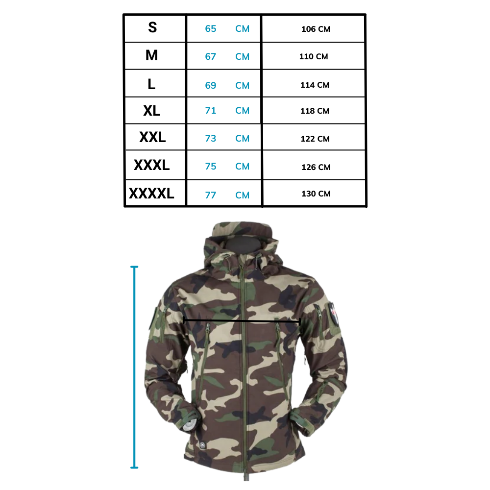 Jaqueta militar Tacvasen para roupas de exterior, com detalhes em tecido resistente e design robusto.