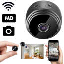 Mini câmera de vigilância sem fio Imshiehqt com lente pequena, ideal para monitoramento discreto e fácil instalação.