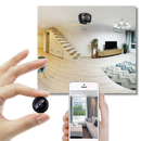 Mini câmera de vigilância sem fio Imshiehqt com lente de câmera, detector de movimento e design compacto para segurança doméstica
