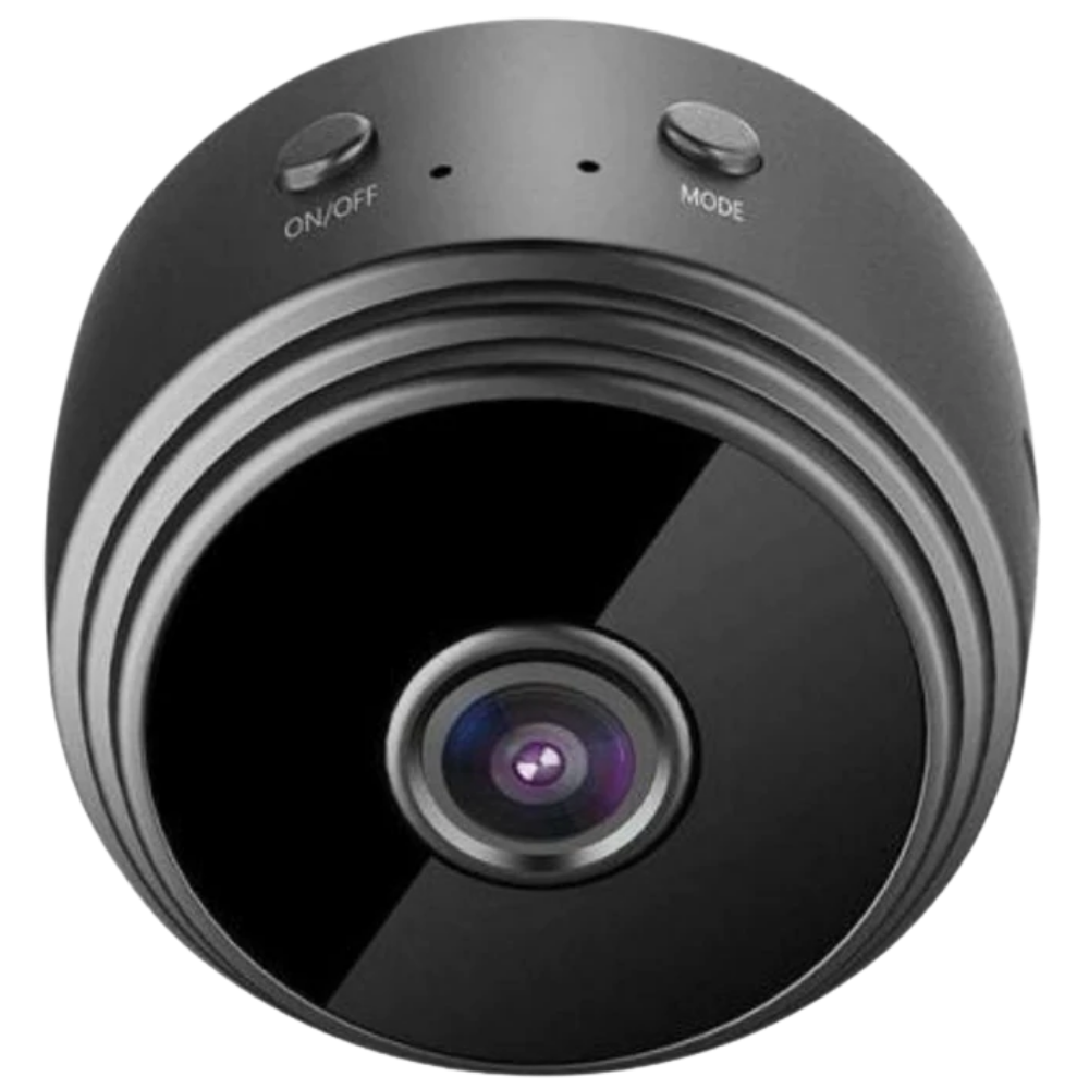 Mini câmera de vigilância sem fio Imshiehqt com lente de alta definição, ideal para monitoramento discreto e fácil instalação.