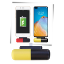 Carregador portátil em forma de cápsula Hesxuno, alimentador compacto e eficiente para recarregar dispositivos móveis.