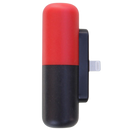 Mini carregador portátil em forma de cápsula Hesxuno com luz de destaque vermelho, compatível para carregamento de dispositivos móveis.