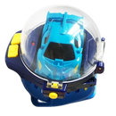 Relógio de carro de brinquedo recarregável Apmemiss, veículo de jogo em azul com detalhes visíveis na imagem.