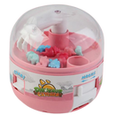 Mini máquina de pinces da One Opening, brinquedo de atividade rosa com peças coloridas para estimular habilidades motoras.