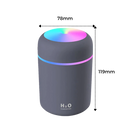 Mini umidificador de ar e difusor de óleos essenciais Hqzy, acessório compacto para ambientes com névoa suave e aromas.