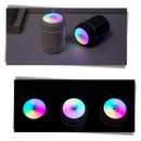 Mini umidificador de ar e difusor de óleos essenciais Hqzy com luzes noturnas, ideal para ambientes internos e bem-estar.