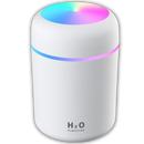 Um mini umidificador de ar branco da Hqzy com função de difusor de óleos essenciais, ideal para ambientes pequenos.